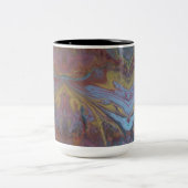 Mirrored Abstract Design Zweifarbige Tasse (Mittel)