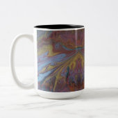 Mirrored Abstract Design Zweifarbige Tasse (Links)
