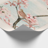Mirrored Cherry Blossom Bird Bee Moth Decoupage Ti Geschenkpapier (Ecke)