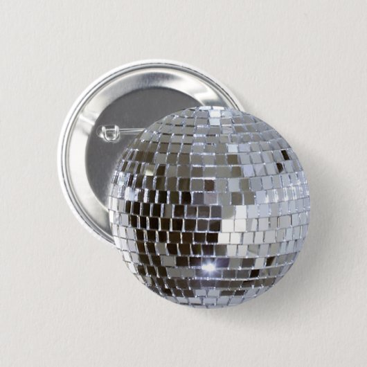 Mirrored Disco Ball 1 Button (Vorne & Hinten)