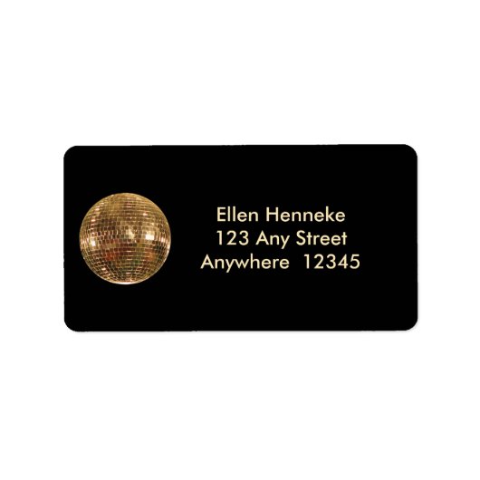 Mirrored Disco Ball 2 Adressaufkleber (Vorne)