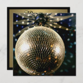 Mirrored Disco Ball 3 Einladung (Vorne/Hinten)