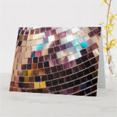 Mirrored Disco Ball Karte (Gelbe Blume)