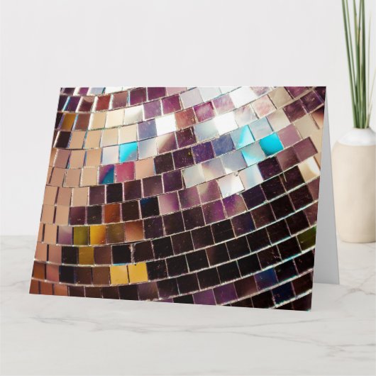 Mirrored Disco Ball Karte (Vorderseite)