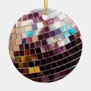 Mirrored Disco Ball Keramik Ornament