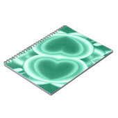 Mirrored Green Hearts Notizblock (Linke Seite)