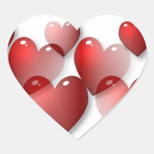 Mirrored Hearts Heart Stickers (Vorderseite)