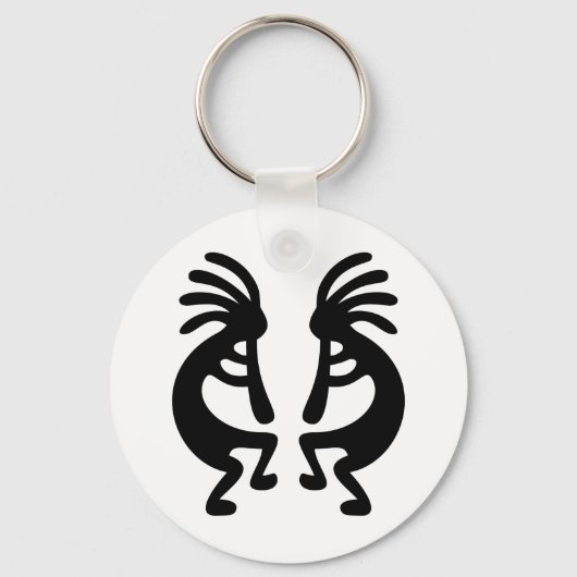 Mirrored Kokopelli Schlüsselanhänger (Vorderseite)