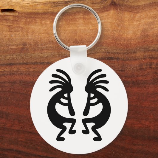 Mirrored Kokopelli Schlüsselanhänger (Vorderseite)