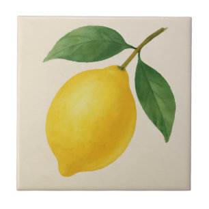 Mirrored Lemon Tile - Rechtsfarbene Wasserfarbe Fr Fliese