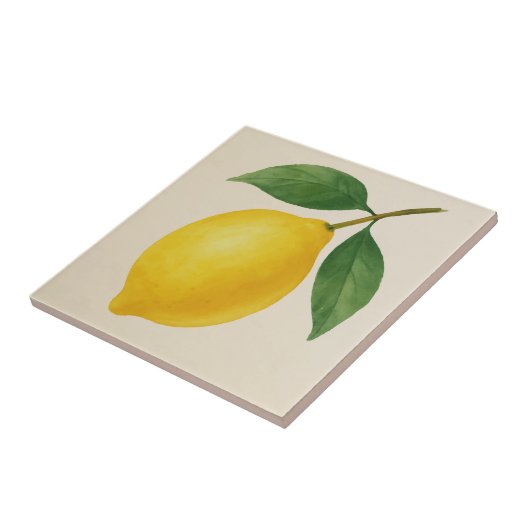 Mirrored Lemon Tile - Rechtsfarbene Wasserfarbe Fr Fliese (Seite)