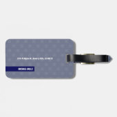 Mirrored Monogramm (Initial & Name) Blau Gepäckanhänger (Rückseite horizontal)