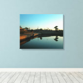 Mirrored Nile River Sunset Ägyptische Leinwand (Insitu (Holzboden))