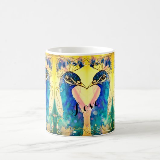 Mirrored Peacock-Tasse Kaffeetasse (Mittel)