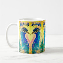 Mirrored Peacock-Tasse
