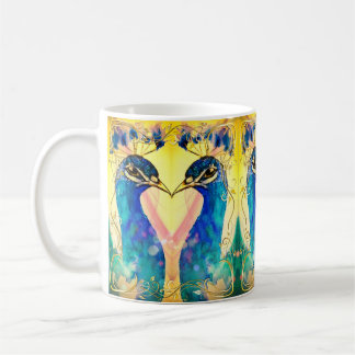 Mirrored Peacock-Tasse Kaffeetasse