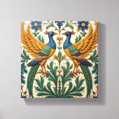 Mirrored Peacocks Leinwanddruck (Vorderseite)