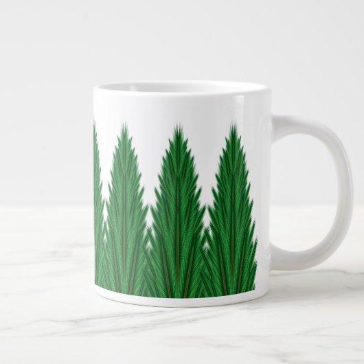 Mirrored Pines Jumbo Tasse (Rechts)