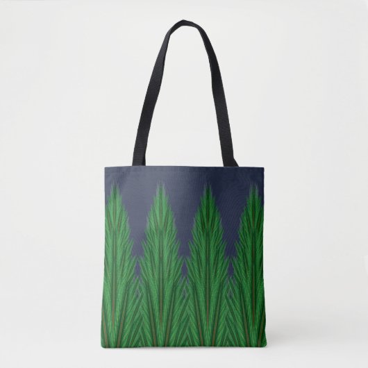 Mirrored Pines Midnight Shoulder Tasche (2 Größen) (Vorderseite)