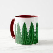 Mirrored Pines Tasse 11oz. -Kastanienbraun (Vorderseite Links)