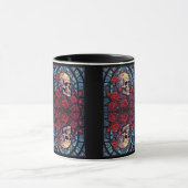 Mirrored Skulls & Rose V2 Tasse (Zentrum)