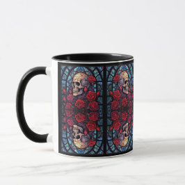 Mirrored Skulls & Rose V2 Tasse
