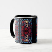 Mirrored Skulls & Rose V2 Tasse (Vorderseite Links)