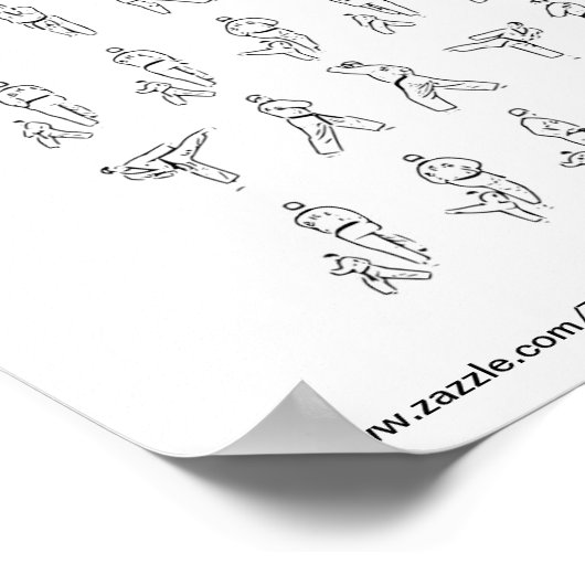 Mirrored Tae Kwon Do Poomse Poster (Ecke)