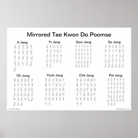 Mirrored Tae Kwon Do Poomse Poster (Vorne)