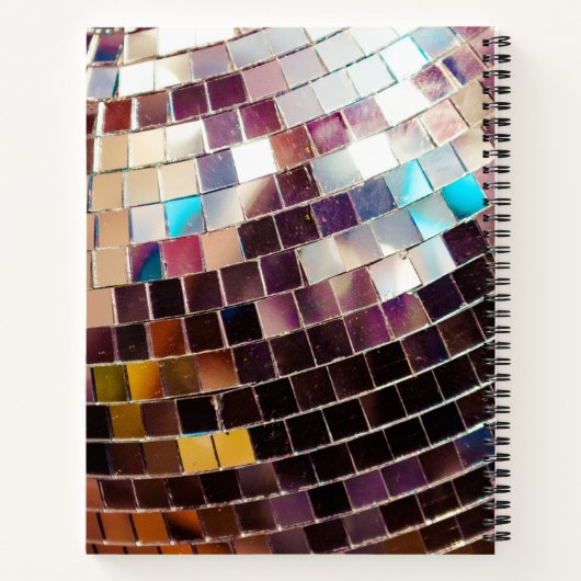 Mirroted Disco Ball Notebook Notizblock (Rückseite)