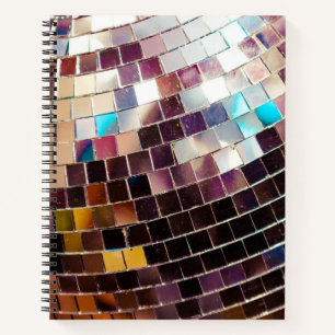 Mirroted Disco Ball Notebook Notizblock