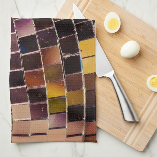 Mirroter Disco-Ball Geschirrtuch (Viertel Falte)