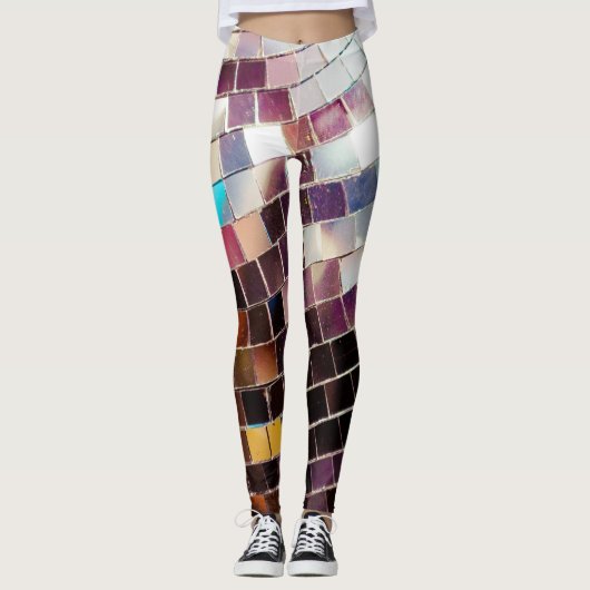 Mirroter Disco-Ball Leggings (Vorderseite)