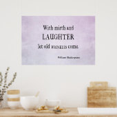 Mirth and Laughter Old Wrinkles Shakespeare Zitat Poster (Küche)