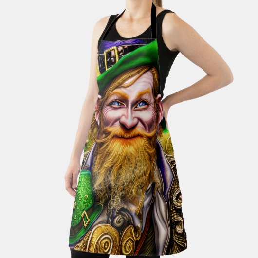 Mirthful Green and Gold St Patricks Day Leprechaun Schürze (InSitu)
