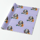Mirthful Shakespeare - farbenprächtiges Wrapping P Geschenkpapier (Ungerollt)
