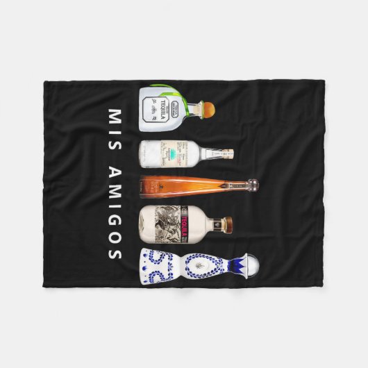 Mis Amigos Tequila Funny Cinco De Mayo Mexican Par Fleecedecke (Vorderseite (Horizontal))