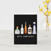 Mis Amigos Tequila Funny Cinco De Mayo Mexican Par Karte (Gelbe Blume)