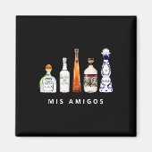 Mis Amigos Tequila Funny Cinco De Mayo Mexican Par Magnet (Vorne)