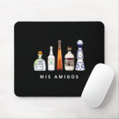 Mis Amigos Tequila Funny Cinco De Mayo Mexican Par Mousepad (Mit Mouse)