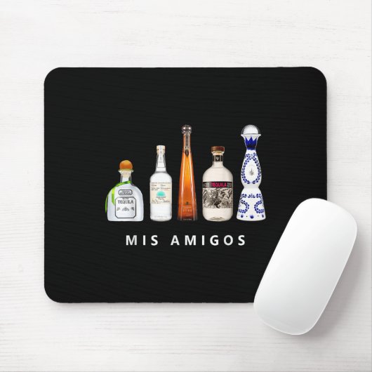 Mis Amigos Tequila Funny Cinco De Mayo Mexican Par Mousepad (Mit Mouse)