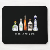 Mis Amigos Tequila Funny Cinco De Mayo Mexican Par Mousepad (Vorne)