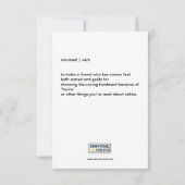 'Mis-Leckerei' Funny Cancer Card (Rückseite)