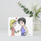 Mis-Matched Couple Postkarte (Stehend Vorderseite)