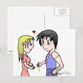 Mis-Matched Couple Postkarte (Vorne/Hinten)