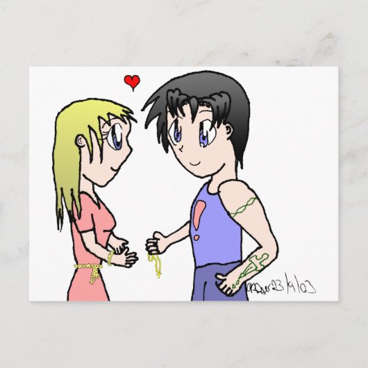 Mis-Matched Couple Postkarte (Vorderseite)