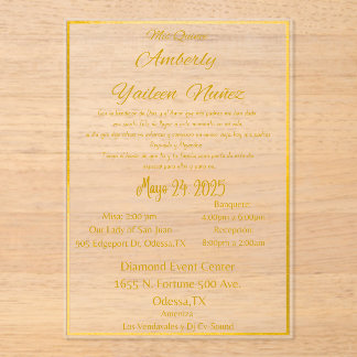 MIS QUINCE ACRYLEINLADUNGEN