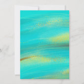 Mis Quince Años Chic Türkise Floral Quinceañera Einladung (Rückseite)