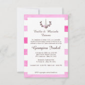 Mis Quince años Diseño Floral París Rayas Rosa Dankeskarte (Rückseite)