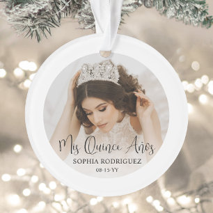 Mis Quince Años Elegante Moderne Quinceñera 2 Foto Ornament